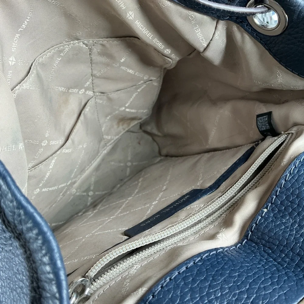 Michael Kors Bag‎ Navy Blue Leather Backpack